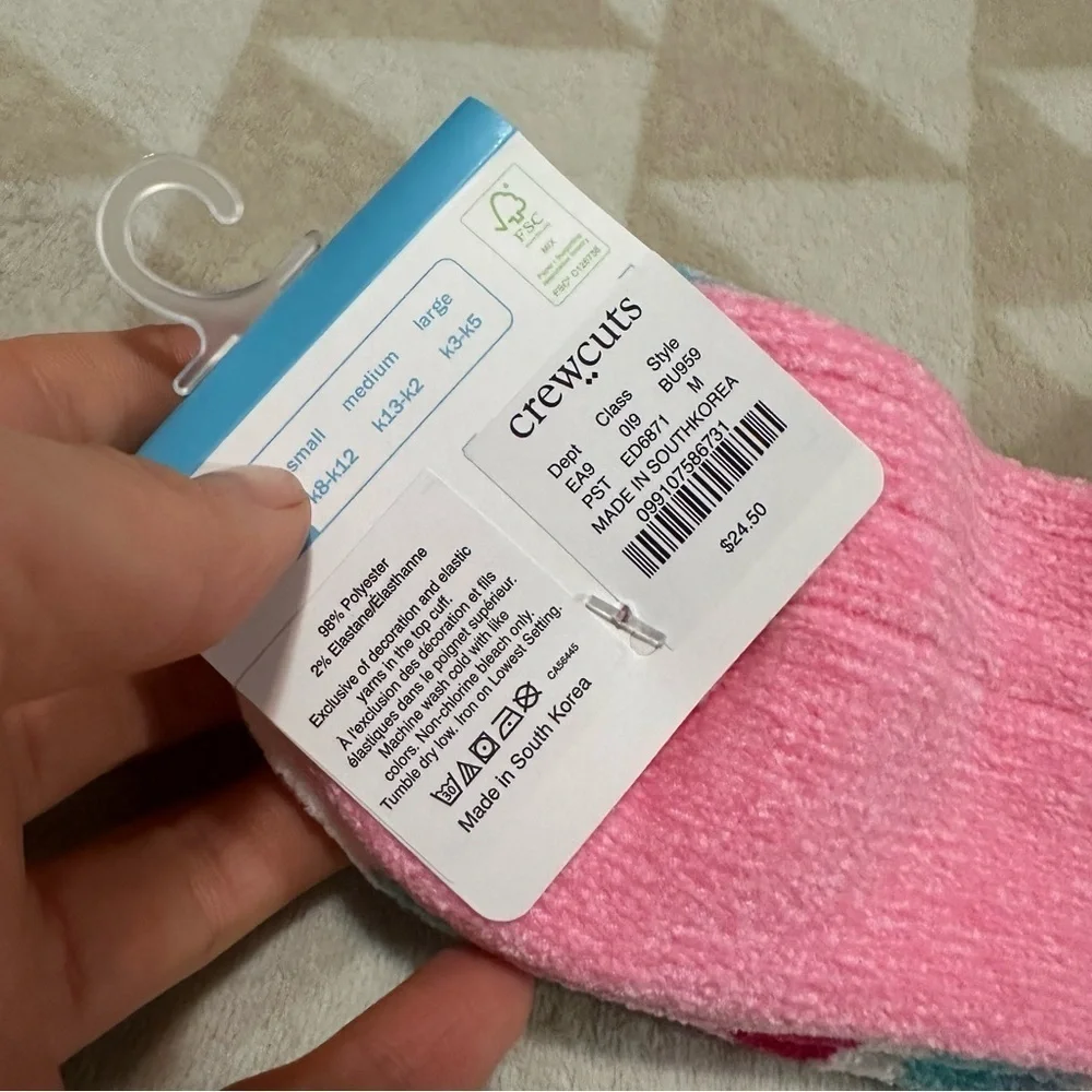 J crew Girls' chenille socks pack medium